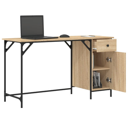 Computer Desk Sonoma Oak 131x48x75 cm Engineered Wood