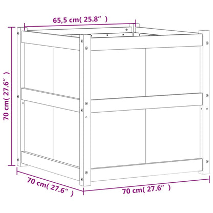 Garden Planter 70x70x70 cm Solid Wood Pine