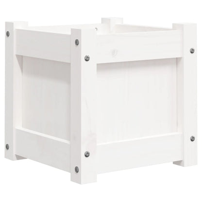Garden Planter White 31x31x31 cm Solid Wood Pine