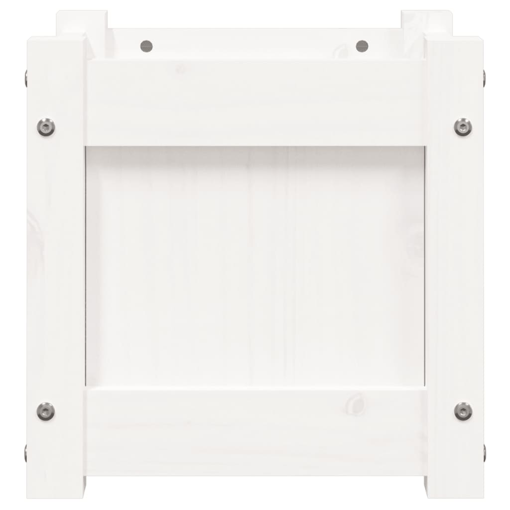 Garden Planter White 31x31x31 cm Solid Wood Pine