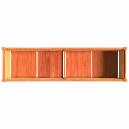 Garden Planter Wax Brown 180x50x50 cm Solid Wood Pine
