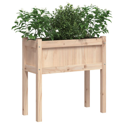 Garden Planter with Legs 70x31x70 cm Solid Wood Pine