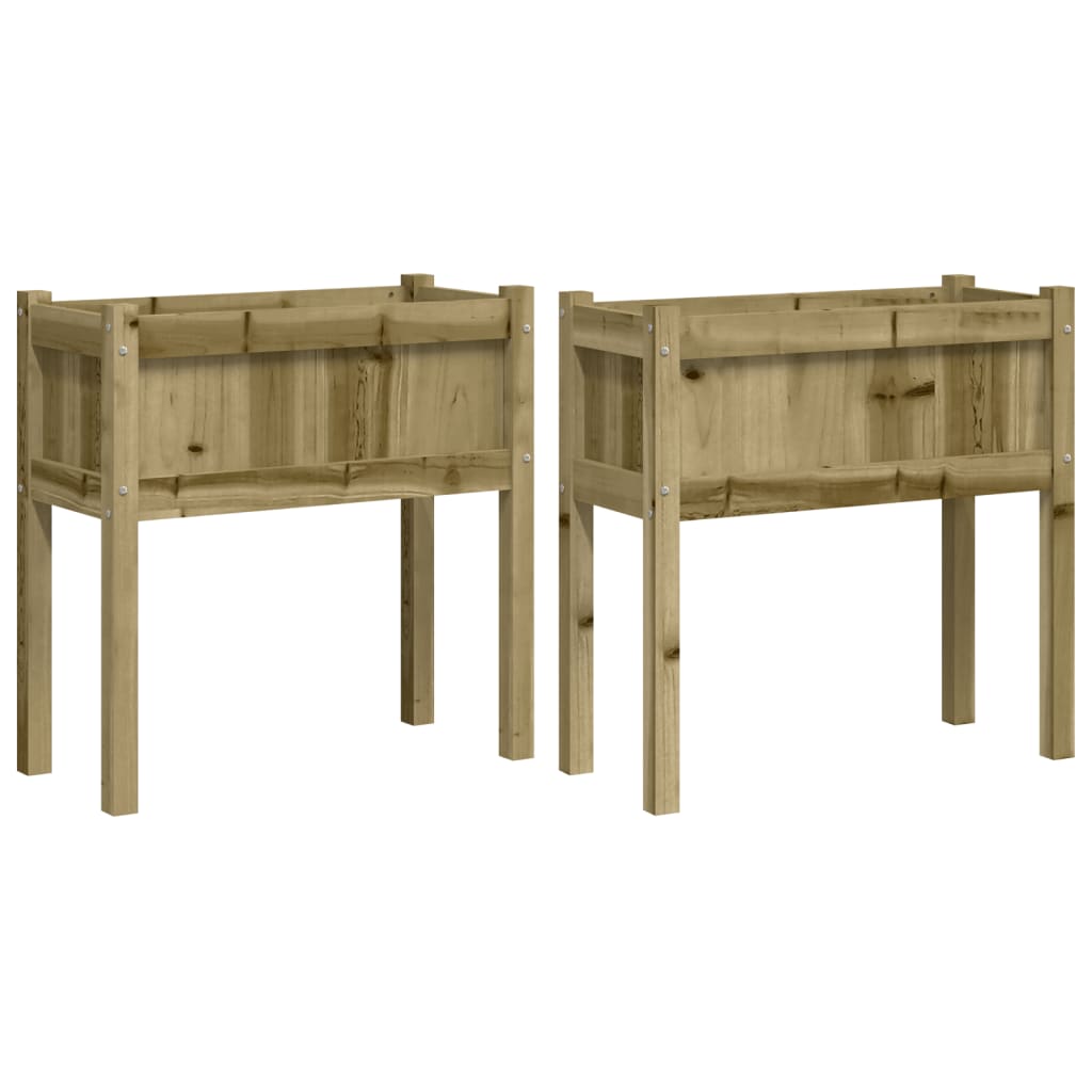 Garden Planters 2 pcs with Legs Impregnated Wood Pine