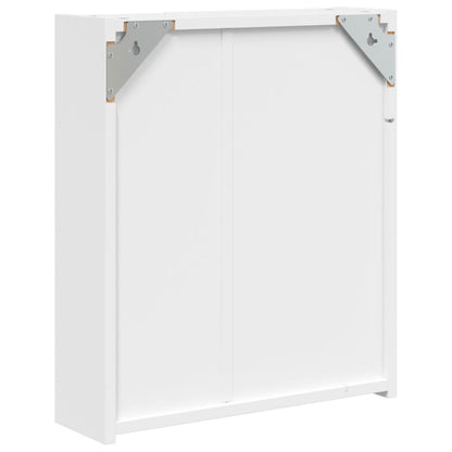 Bathroom Mirror Cabinet with LED Light White 45x13x52 cm