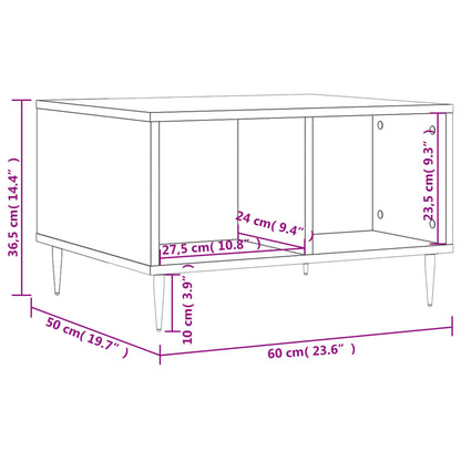Coffee Table Sonoma Oak 60x50x36.5 cm Engineered Wood