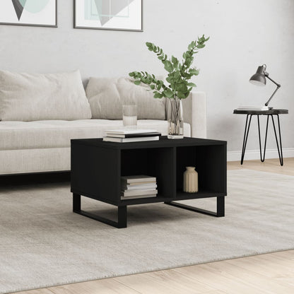 Coffee Table Black 60x50x36.5 cm Engineered Wood