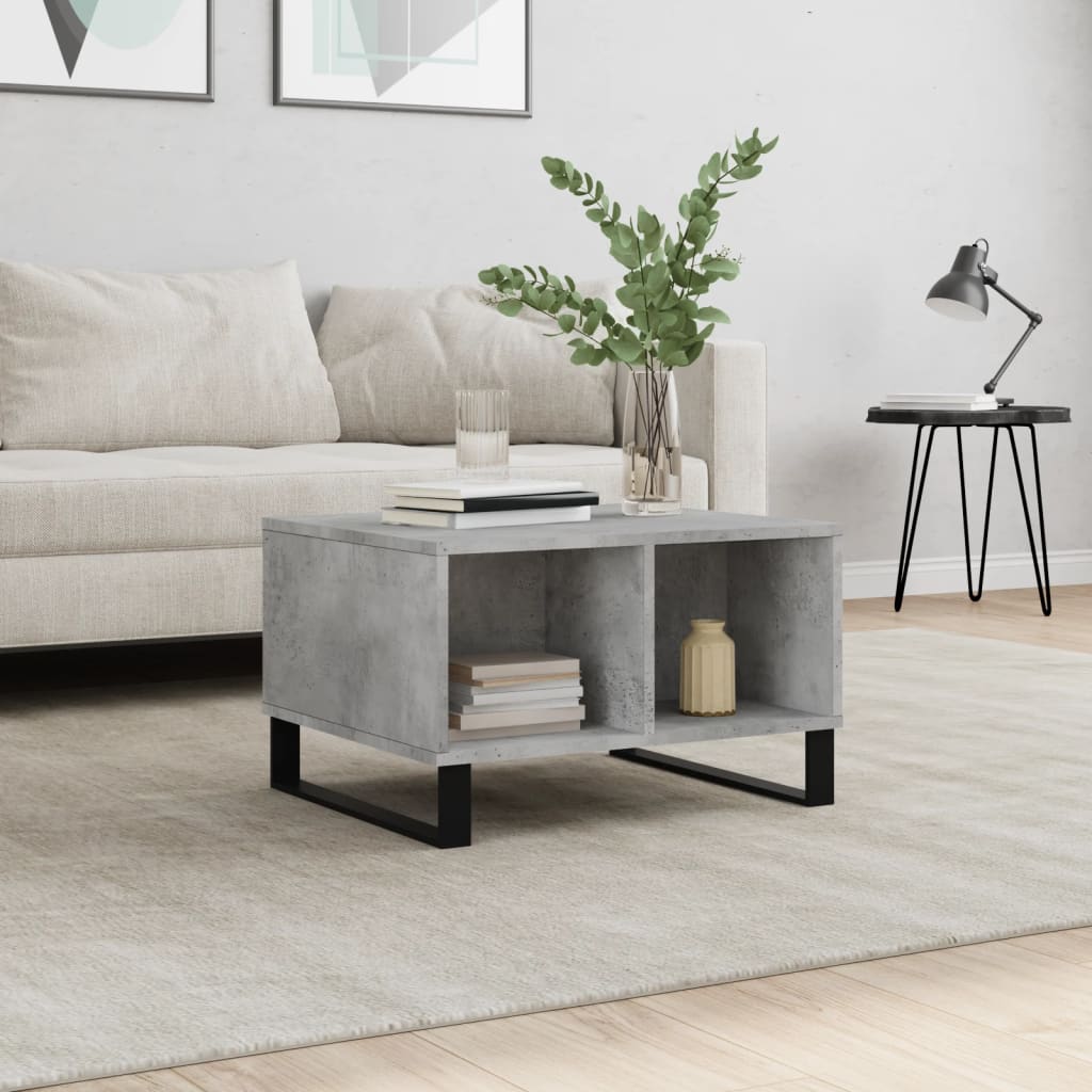 Coffee Table Concrete Grey 60x50x36.5 cm Engineered Wood