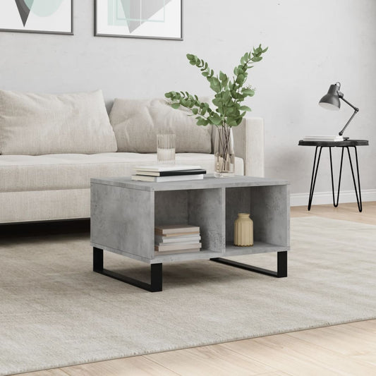 Coffee Table Concrete Grey 60x50x36.5 cm Engineered Wood