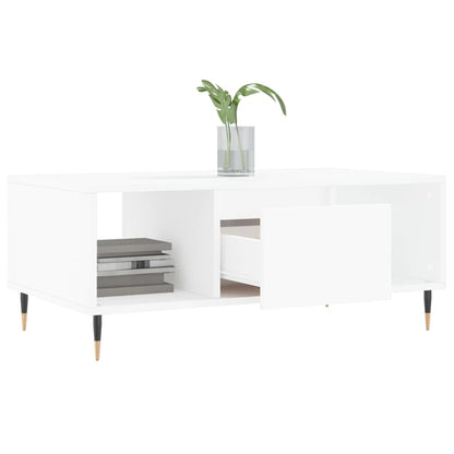 Coffee Table White 90x50x36.5 cm Engineered Wood