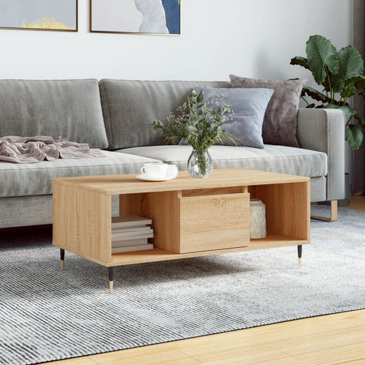 Coffee Table Sonoma Oak 90x50x36.5 cm Engineered Wood