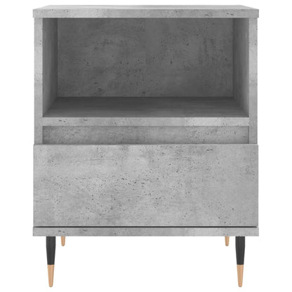 Bedside Cabinet Concrete Grey 40x35x50 cm Engineered Wood