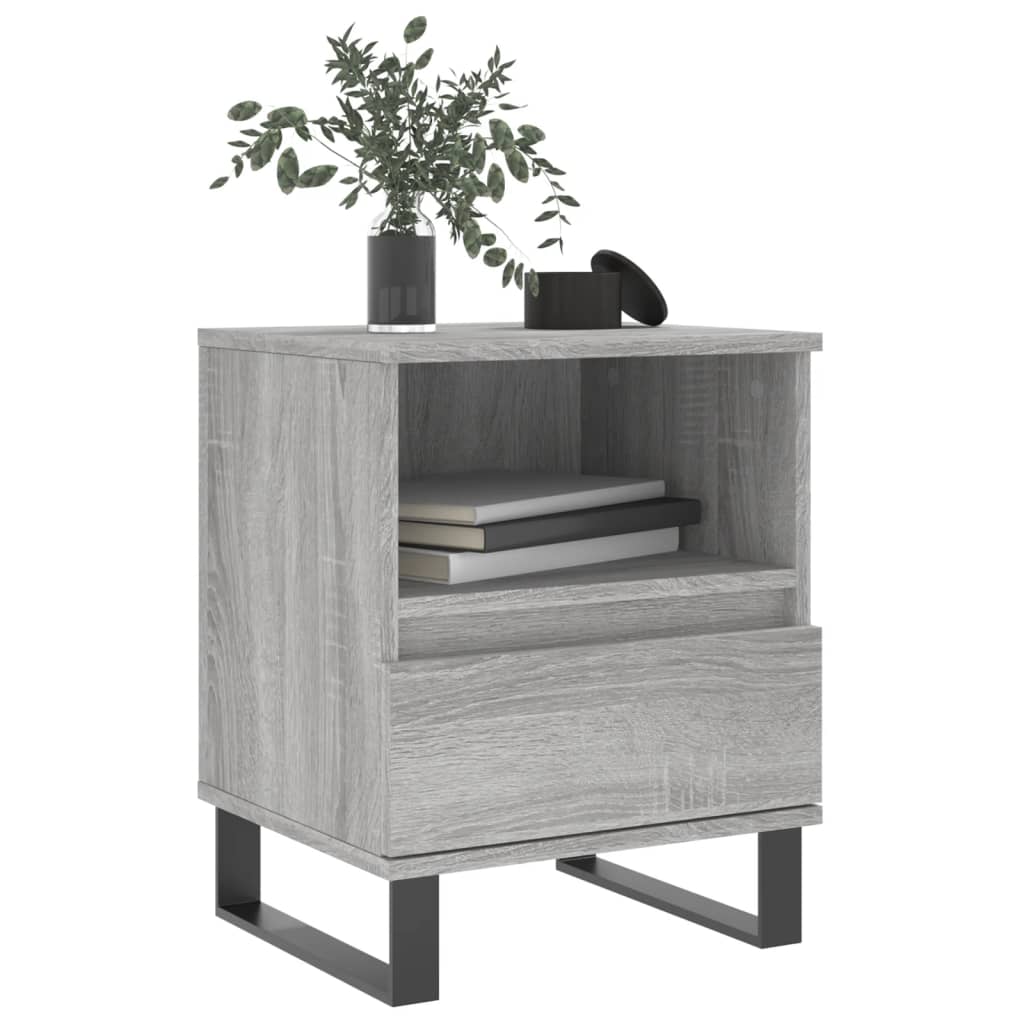 Bedside Cabinet Grey Sonoma 40x35x50 cm Engineered Wood