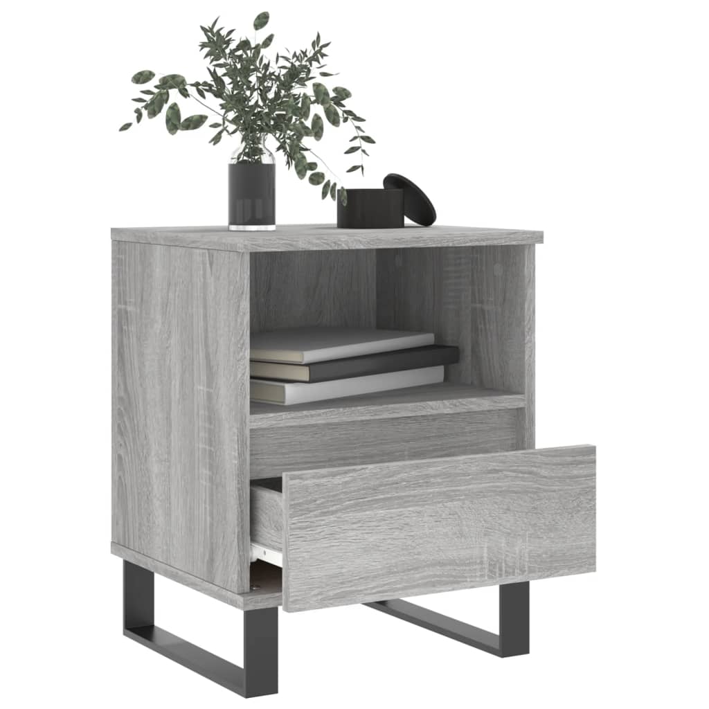 Bedside Cabinet Grey Sonoma 40x35x50 cm Engineered Wood