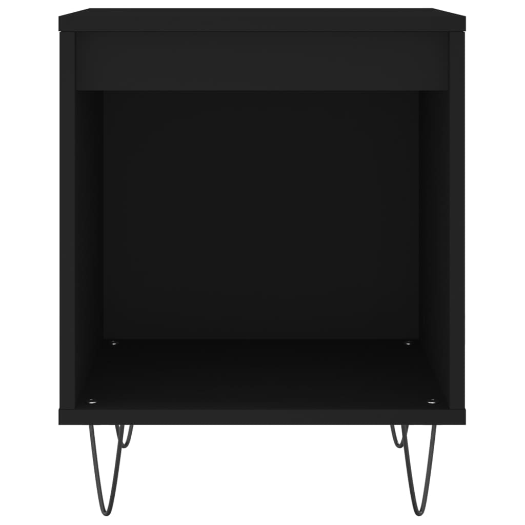 Bedside Cabinets 2 pcs Black 40x35x50 cm Engineered Wood