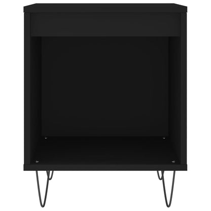 Bedside Cabinets 2 pcs Black 40x35x50 cm Engineered Wood