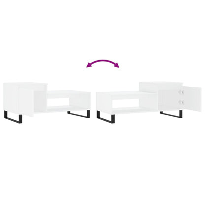 Coffee Table White 100x50x45 cm Engineered Wood