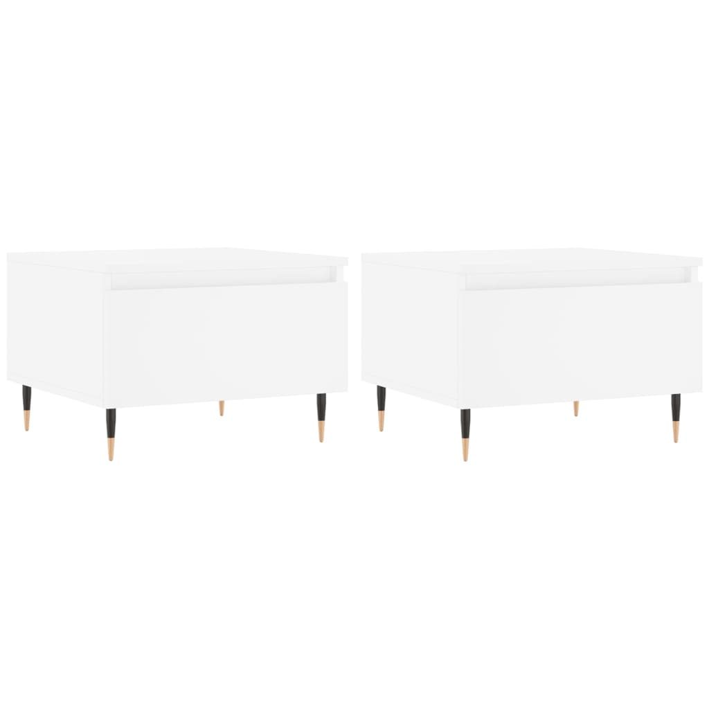 Coffee Tables 2 pcs White 50x46x35 cm Engineered Wood