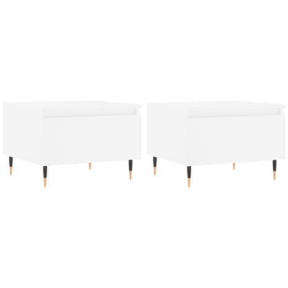 Coffee Tables 2 pcs White 50x46x35 cm Engineered Wood