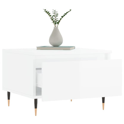 Coffee Tables 2 pcs High Gloss White 50x46x35 cm Engineered Wood