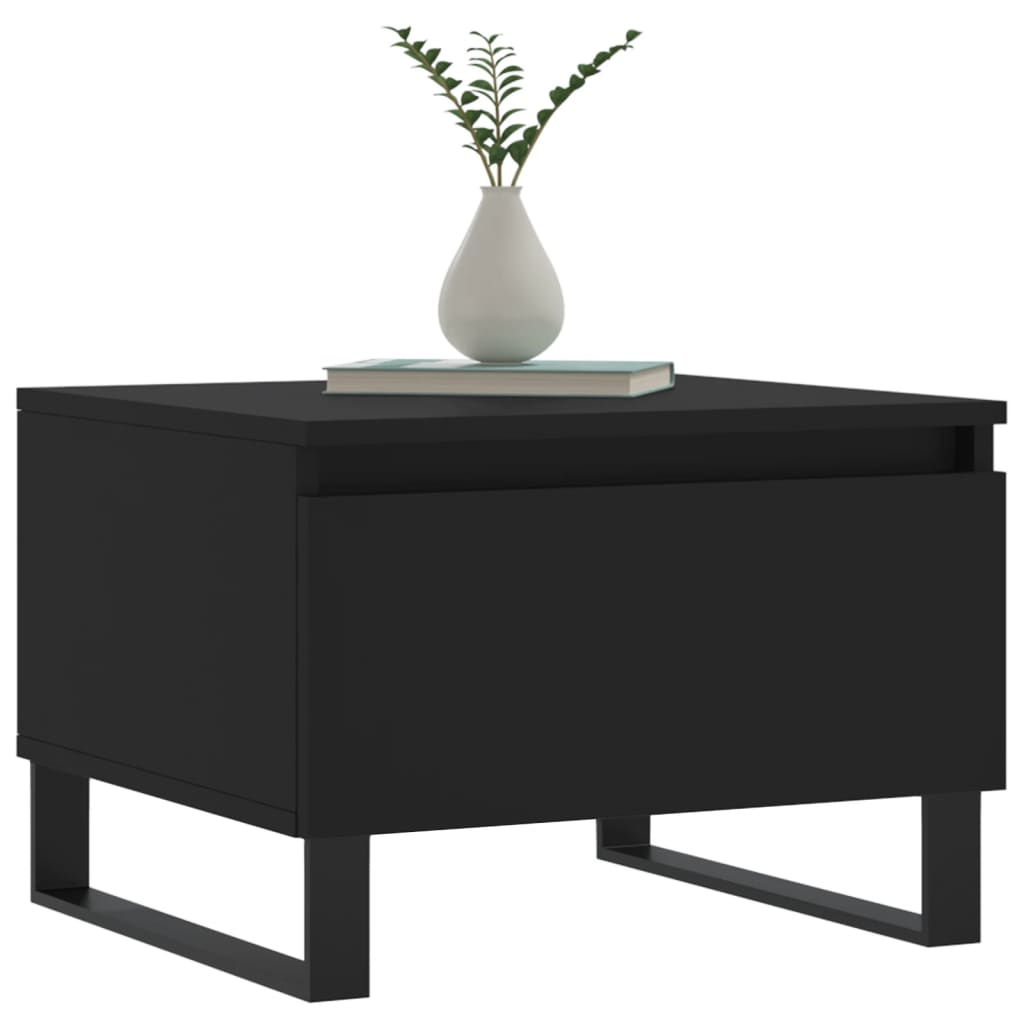Coffee Tables 2 pcs Black 50x46x35 cm Engineered Wood