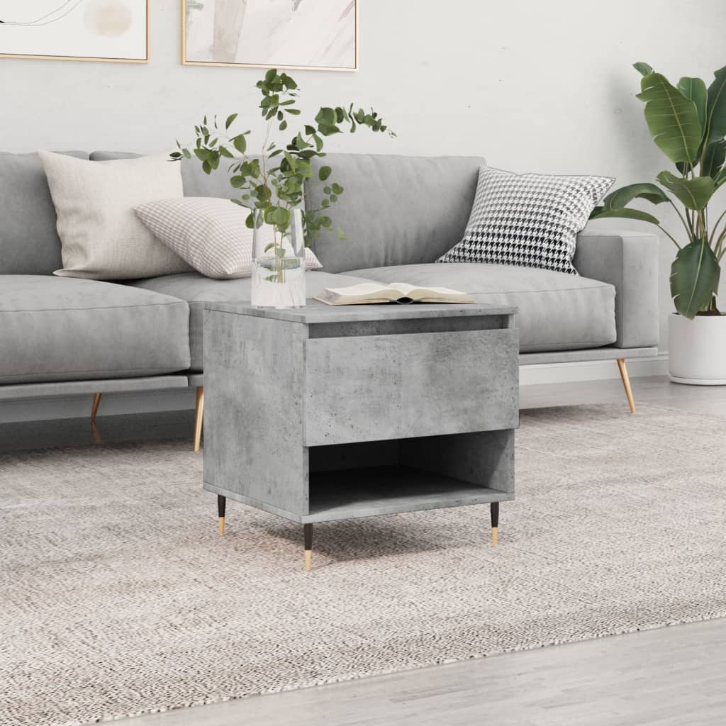 Coffee Table Concrete Grey 50x46x50 cm Engineered Wood