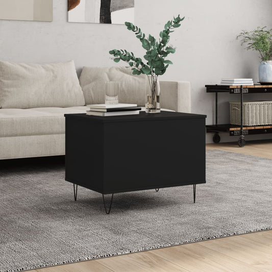 Coffee Table Black 60x44.5x45 cm Engineered Wood