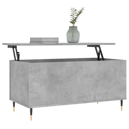 Coffee Table Concrete Grey 90x44.5x45 cm Engineered Wood