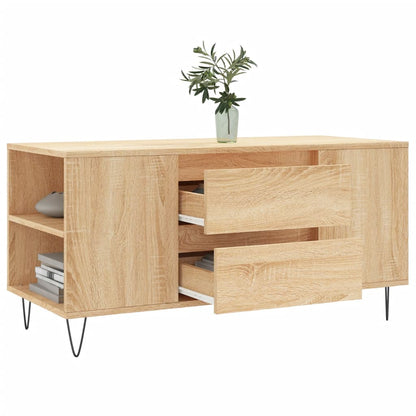 Coffee Table Sonoma Oak 102x44.5x50 cm Engineered Wood