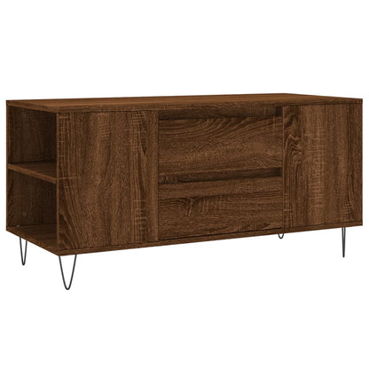 Coffee Table Brown Oak 102x44.5x50 cm Engineered Wood
