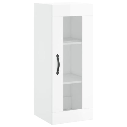 Wall Mounted Cabinet High Gloss White 34.5x34x90 cm