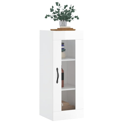 Wall Mounted Cabinet High Gloss White 34.5x34x90 cm