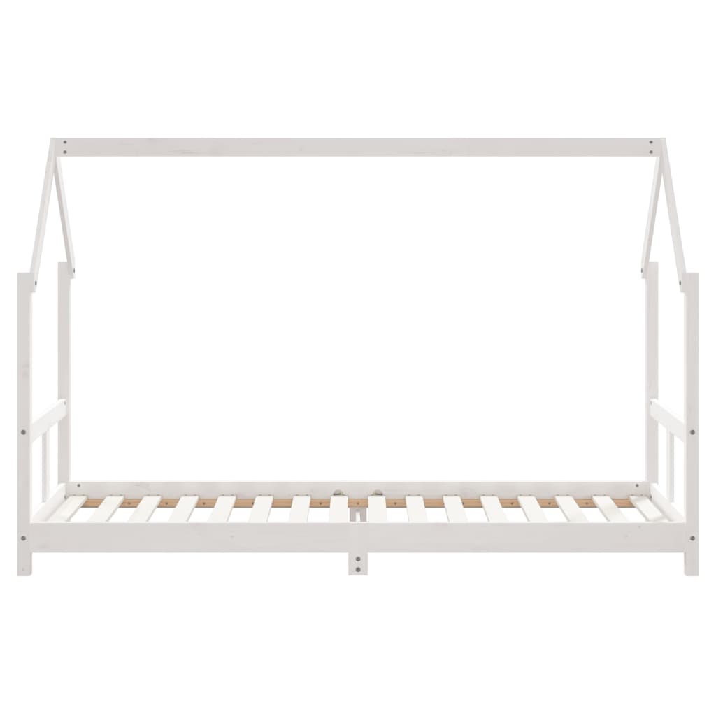 Kids Bed Frame White 80x200 cm Solid Wood Pine