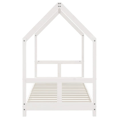 Kids Bed Frame White 80x200 cm Solid Wood Pine