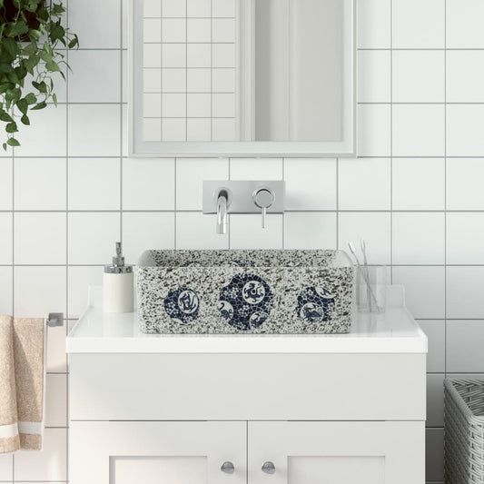 Countertop Basin Multicolour Rectangular 46x35.5x13 cm Ceramic