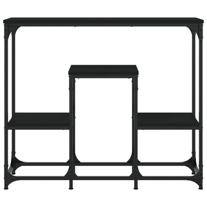 Console Table Black 89.5x28x76 cm Engineered Wood