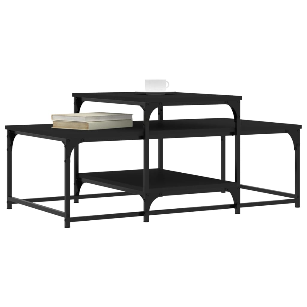 Coffee Table Black 102x60x45 cm Engineered Wood