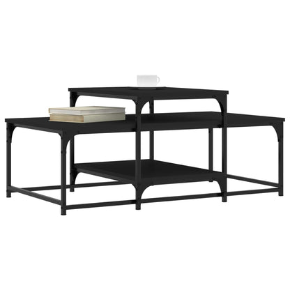 Coffee Table Black 102x60x45 cm Engineered Wood