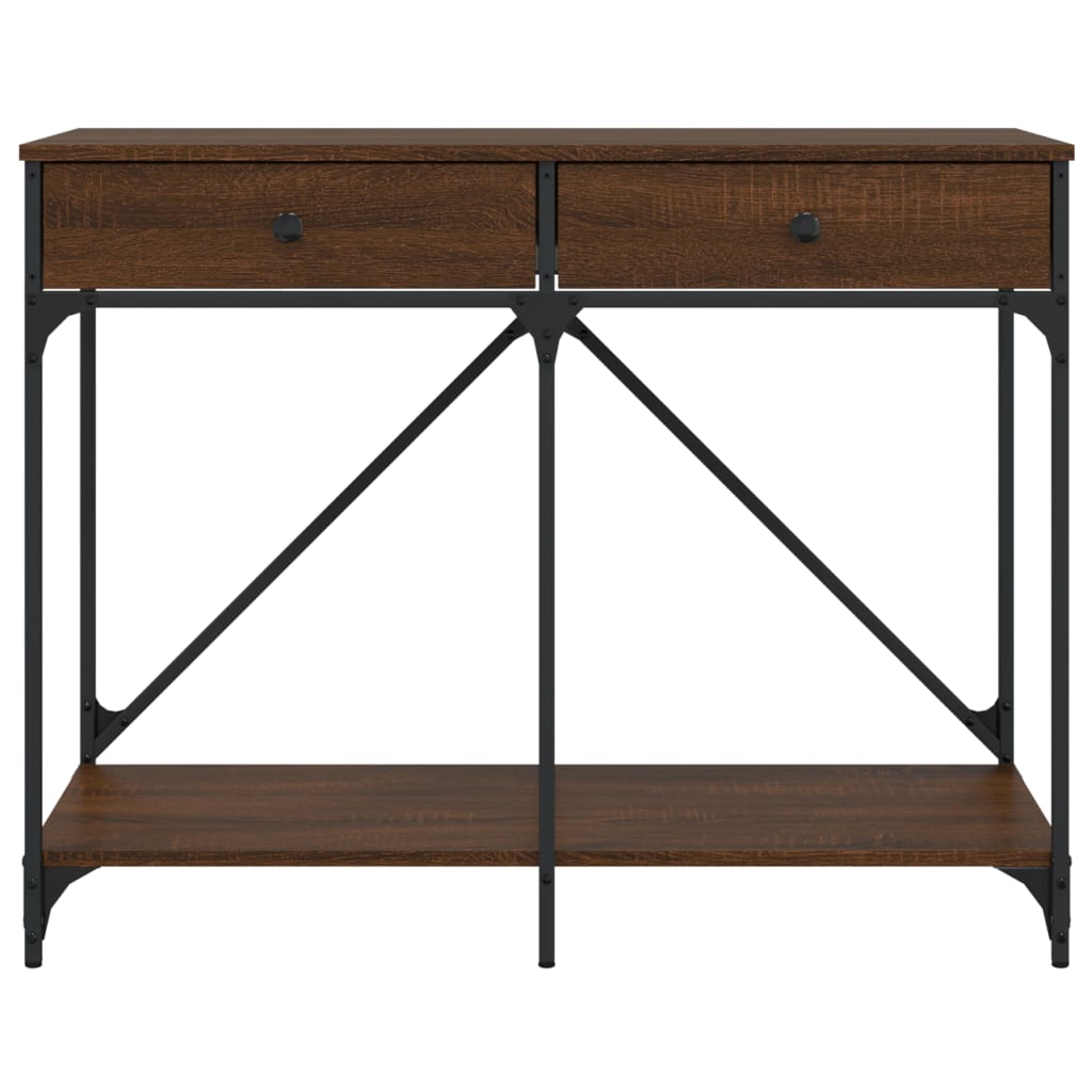 Console Table Brown Oak 100x39x78.5 cm Engineered Wood