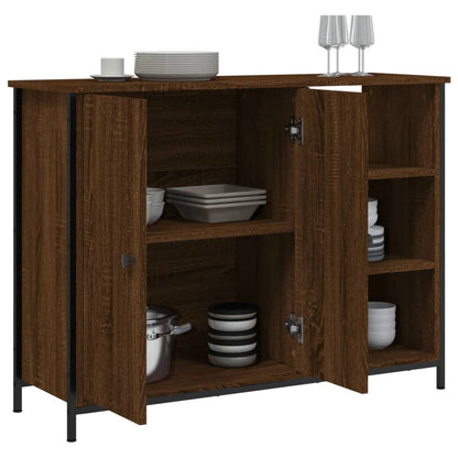 Sideboard Brown Oak 100x33x75 cm Engineered Wood
