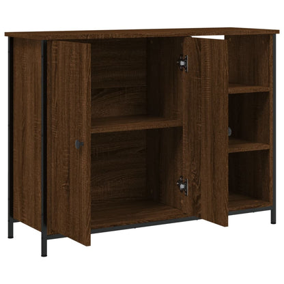 Sideboard Brown Oak 100x33x75 cm Engineered Wood