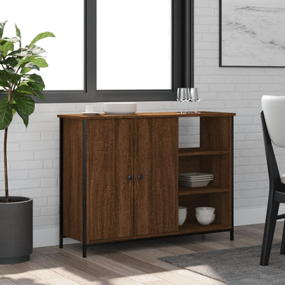 Sideboard Brown Oak 100x33x75 cm Engineered Wood