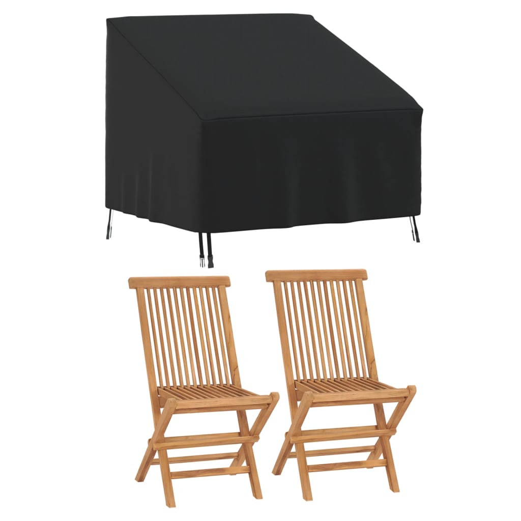 Garden Chair Cover Black 96x79x49/74 cm 420D Oxford