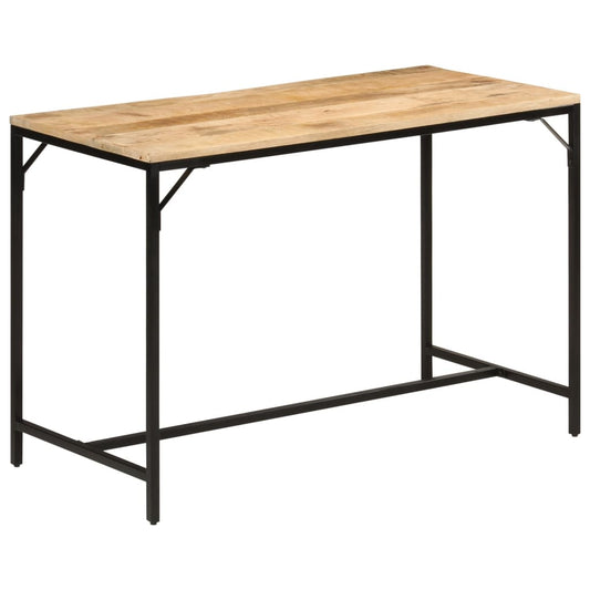 Dining Table 110x55x75 cm Solid Rough Mango Wood and Iron