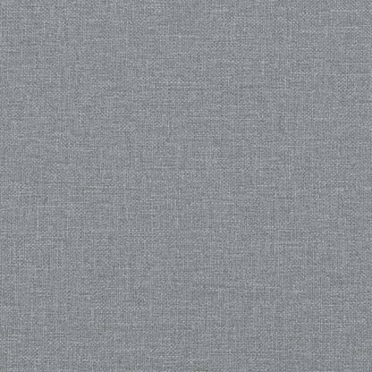 Dining Bench Light Grey 186x32x45 cm Steel and Fabric
