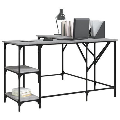 Desk Grey Sonoma 139x139x75 cm Engineered Wood