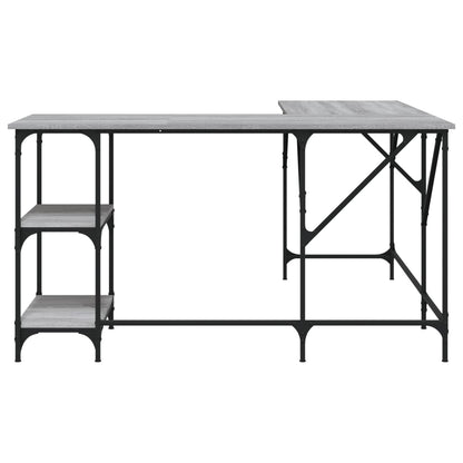 Desk Grey Sonoma 139x139x75 cm Engineered Wood