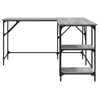 Desk Grey Sonoma 139x139x75 cm Engineered Wood