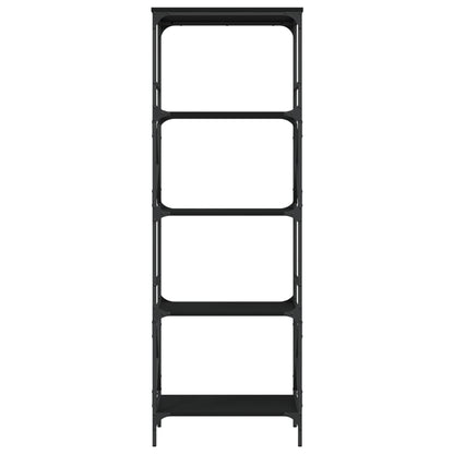 Bookcase 5-Tier Black 59x35x171 cm Engineered Wood