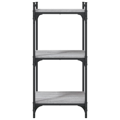 Bookcase 3-Tier Grey Sonoma 40x30x86 cm Engineered Wood