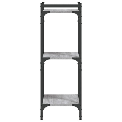 Bookcase 3-Tier Grey Sonoma 40x30x86 cm Engineered Wood